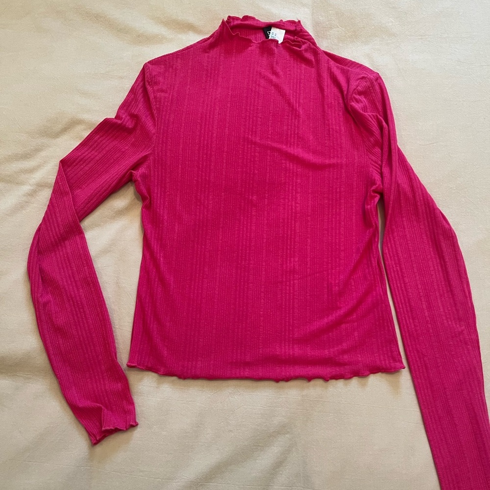 Women's Pink Long Sleeve Top